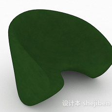 创意个性绿色单人沙发3d模型下载