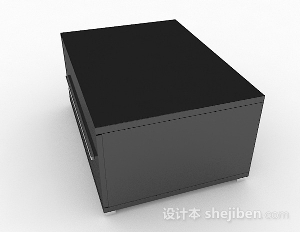 设计本灰色简约床头柜3d模型下载