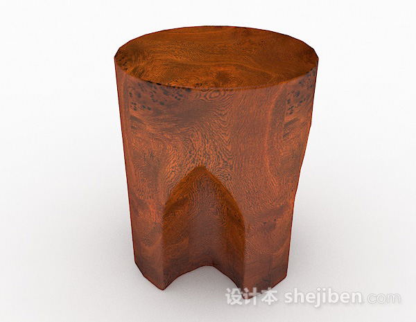 木质棕色休闲凳子