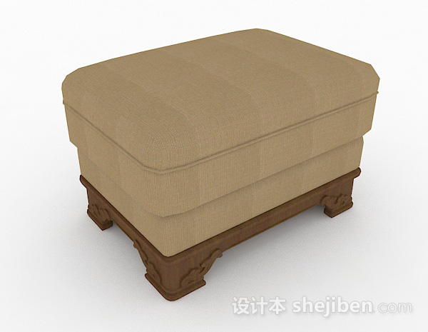 棕色简约沙发凳