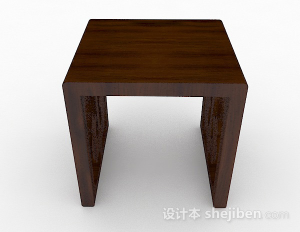 设计本中式木质凳子3d模型下载