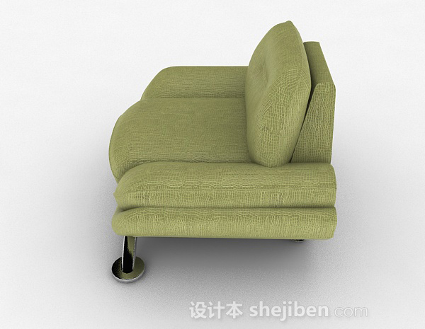 免费绿色休闲单人沙发3d模型下载