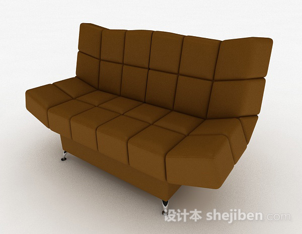 棕色休闲单人沙发