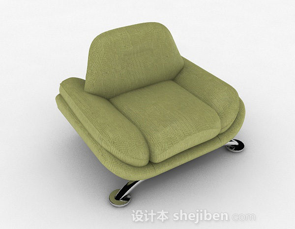 绿色休闲单人沙发