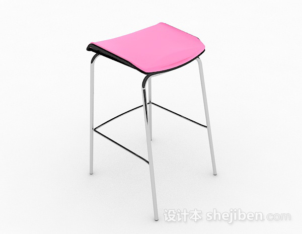 粉色简约吧台凳