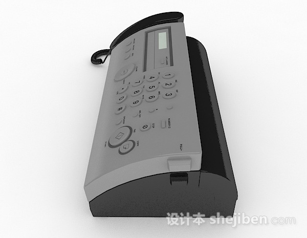 设计本灰色电话机3d模型下载