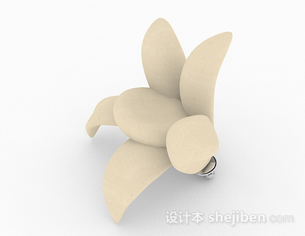 设计本创意个性花朵单人沙发3d模型下载