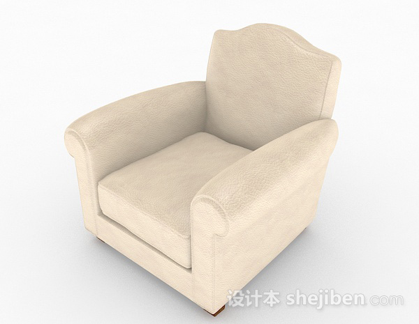 现代风格简约家居单人沙发3d模型下载