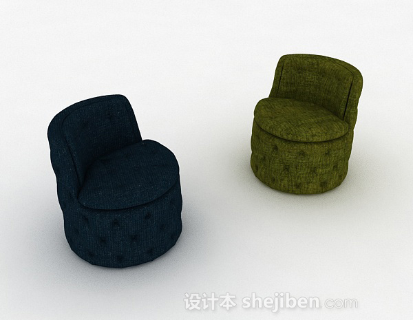 休闲单人沙发组合3d模型下载