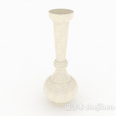 现代风格白色夸张喇叭造型花瓶3d模型下载