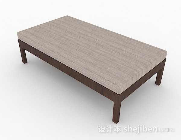 免费简约沙发凳3d模型下载
