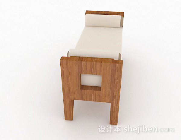 设计本木质棕色沙发凳3d模型下载