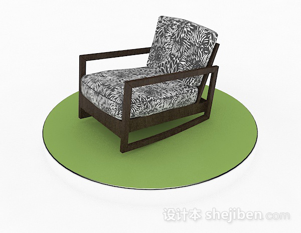 东南亚风格东南亚休闲单人沙发3d模型下载