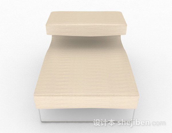 现代风格浅棕色休闲单人沙发3d模型下载