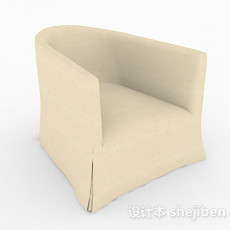 黄色个性单人沙发3d模型下载