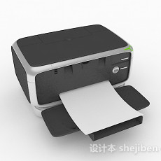 灰色打印机3d模型下载