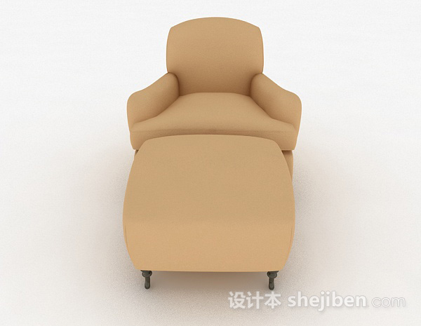 现代风格简约家居单人沙发3d模型下载