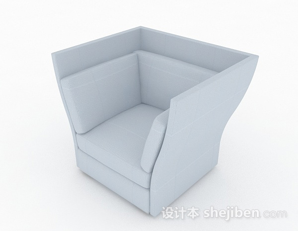 免费创意白色单人沙发3d模型下载