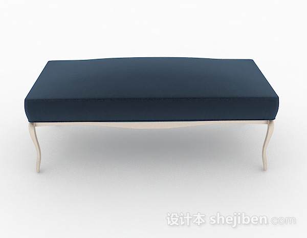 现代风格家居蓝色沙发凳3d模型下载