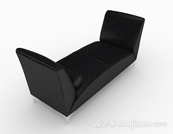 现代风格深蓝色脚凳沙发3d模型下载