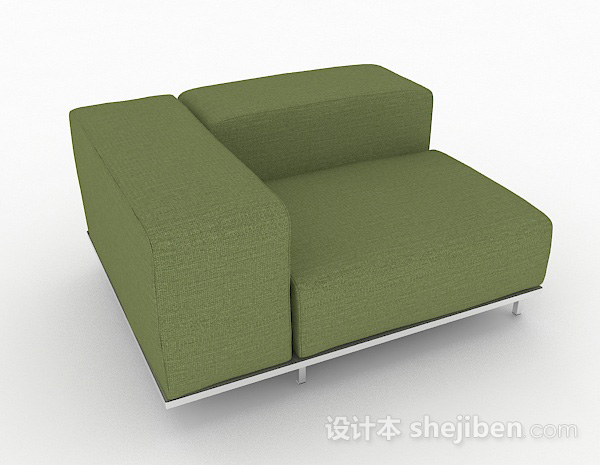 绿色简约单人沙发