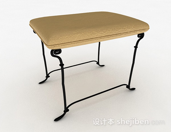 现代风格黄色家居椅子3d模型下载