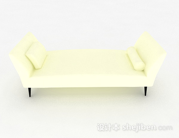 现代风格现代风格米白色布艺沙发脚凳3d模型下载