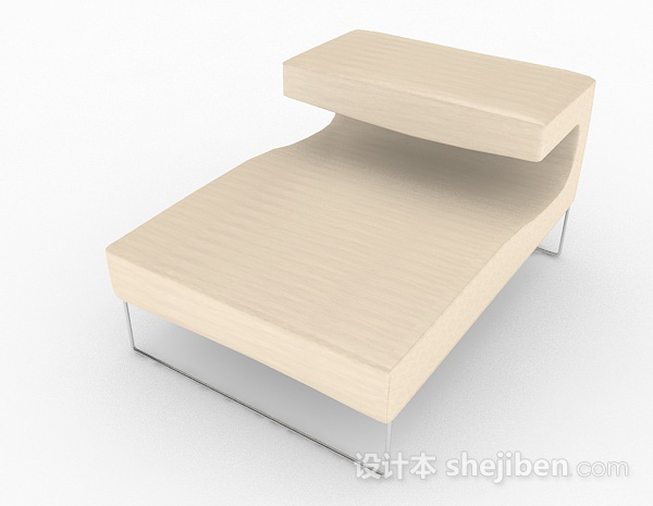 免费浅棕色休闲单人沙发3d模型下载