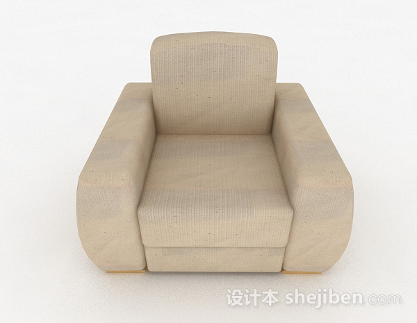 现代风格家居简约单人沙发3d模型下载
