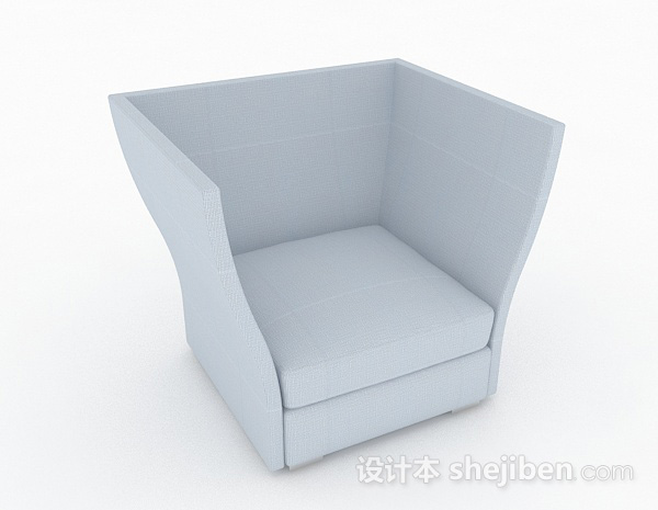 创意白色单人沙发3d模型下载