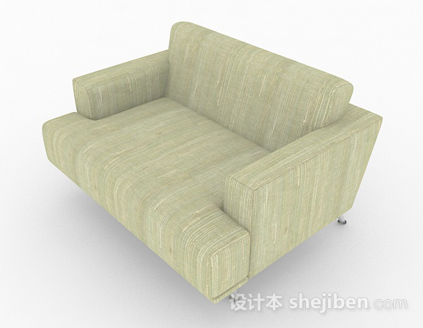 现代风格绿色清新清新单人沙发3d模型下载