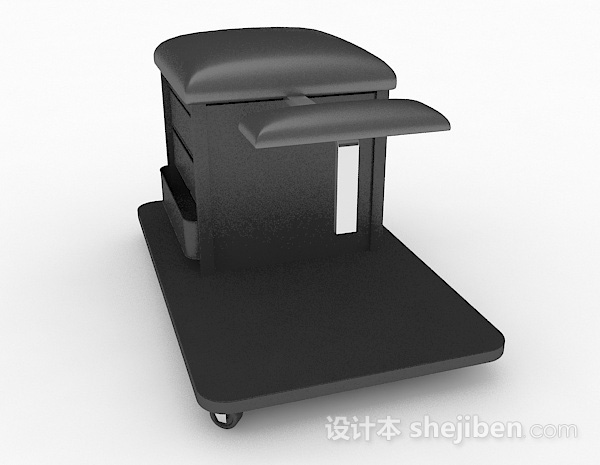 设计本现代风格黑色储物柜3d模型下载
