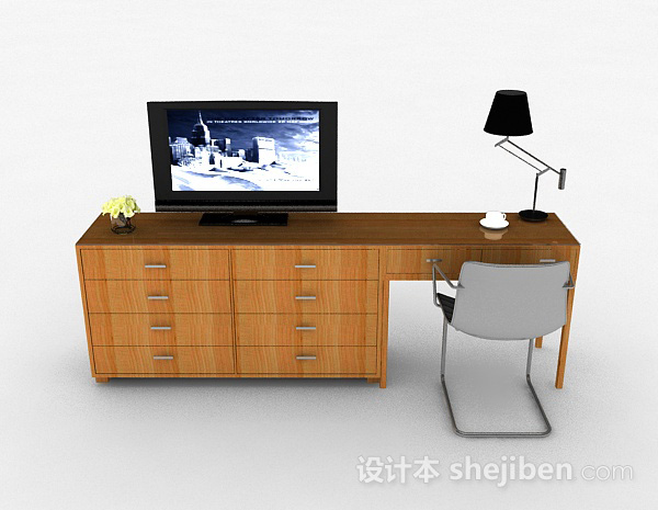 现代风格现代风格多功能电视柜3d模型下载
