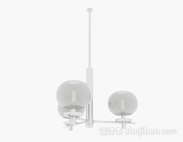 设计本现代风格烛台状吊灯3d模型下载