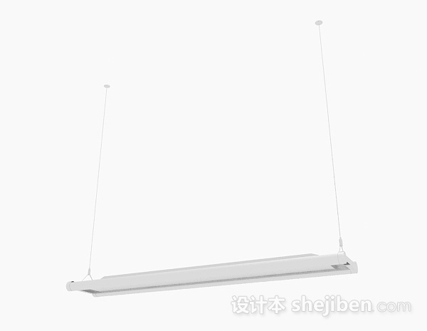 现代风格白色吊灯3d模型下载