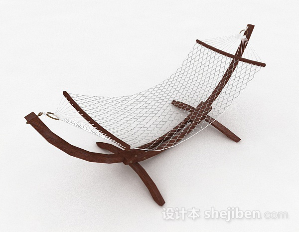 现代风格现代风格木质摇椅3d模型下载