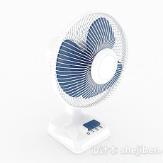 现代风格白色电风扇3d模型下载