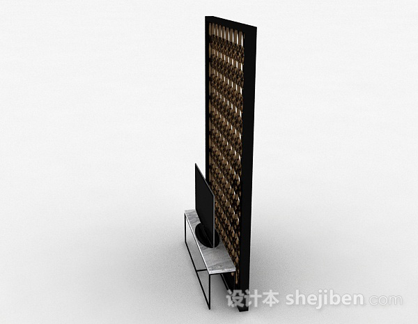 设计本中式风格镂空时尚电视柜3d模型下载