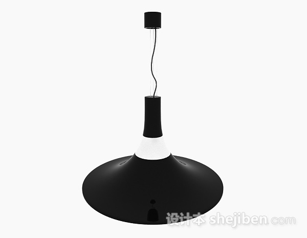 设计本黑色吊灯3d模型下载
