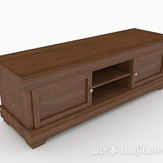 木质电视柜3d模型下载