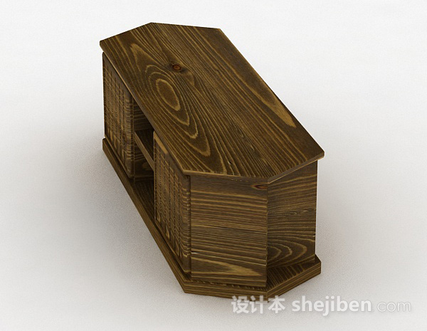 设计本木质电视柜3d模型下载