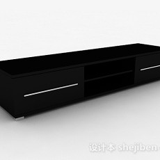 现代风格黑色时尚电视柜3d模型下载