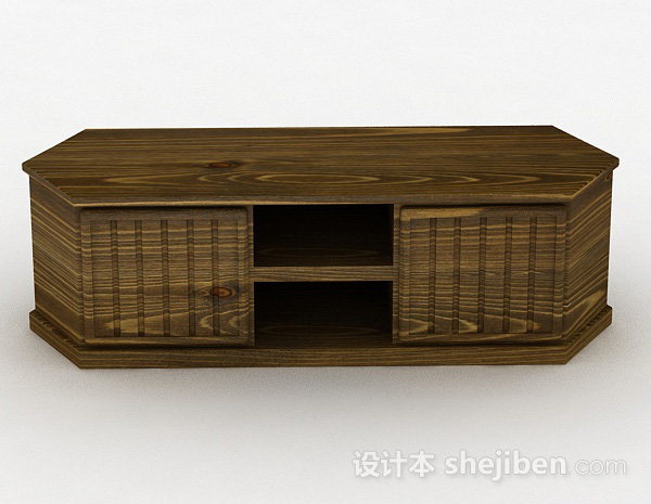 现代风格木质电视柜3d模型下载