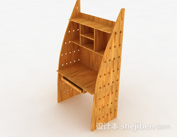 免费黄色书桌柜3d模型下载