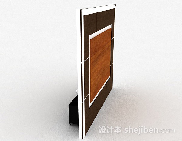 设计本现代风格黑色电视储物柜3d模型下载