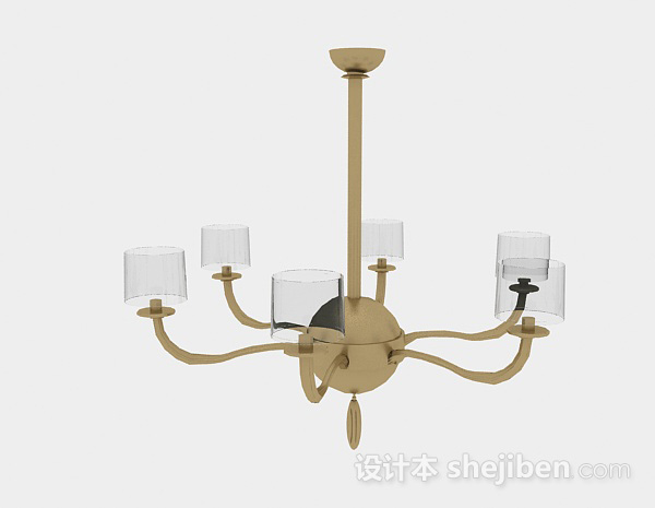 免费现代风格客厅烛台灯3d模型下载