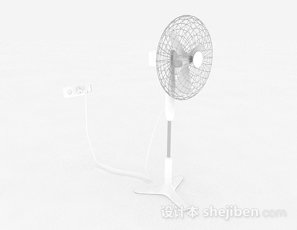 现代风格立式电风扇3d模型下载
