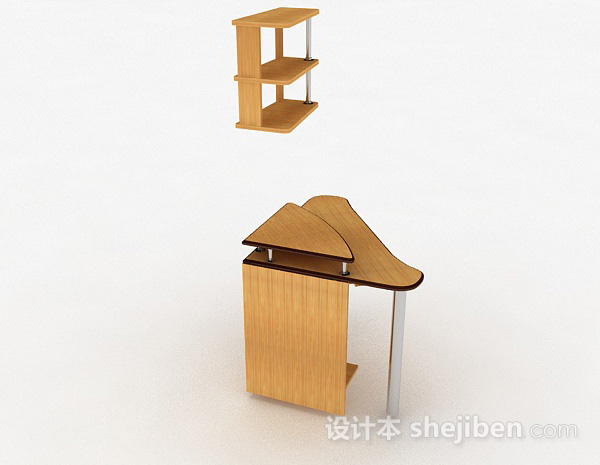 设计本三角小书桌3d模型下载