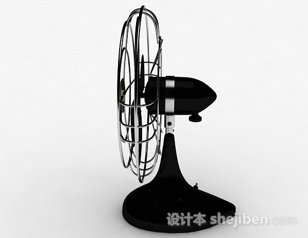 设计本家庭黑色电风扇3d模型下载