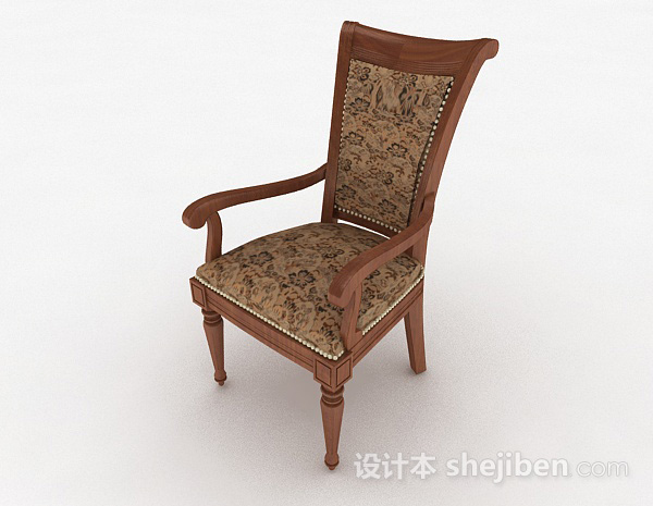 欧式花纹木质家居椅
